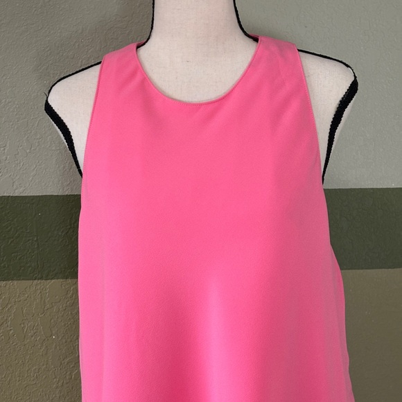 Lauren Ralph Lauren Crepe Overlay Shift Dress in Pink Sz 8 - Picture 2 of 9